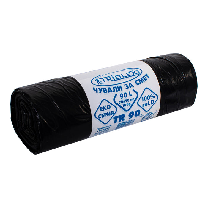 WASTE BAGS ROLL 90L 70 CM X 90 CM LDPE 10 PCS MEGAPORT