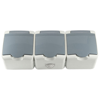 CONTACT IP44 TRIPLE GRAY MELOPLAM TONI