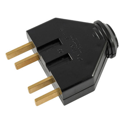 PLUG THREE PHASE 25A/380V BLACK MELOPLAM BLACK