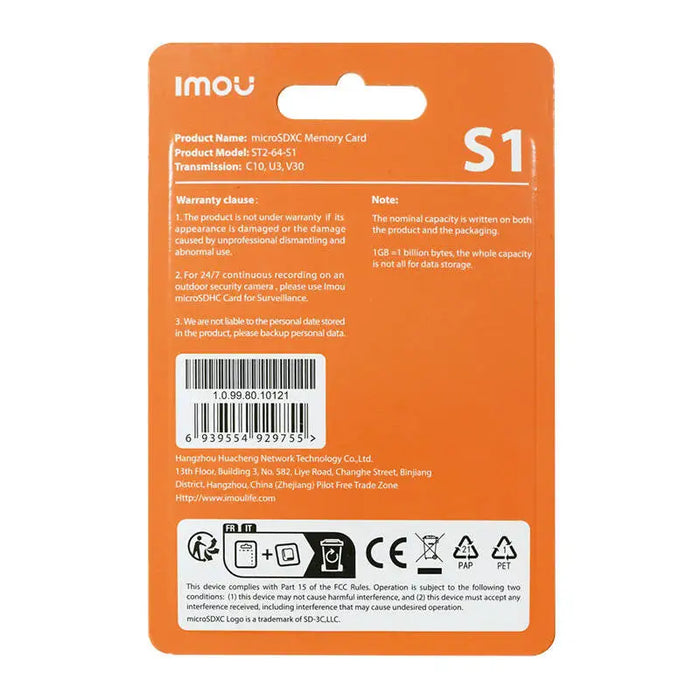 Memory card Imou microSD (UHS-I SDXC 10/U3/V30 95/38) - Memory cards<<<GSM Accessories<<<InnproXML