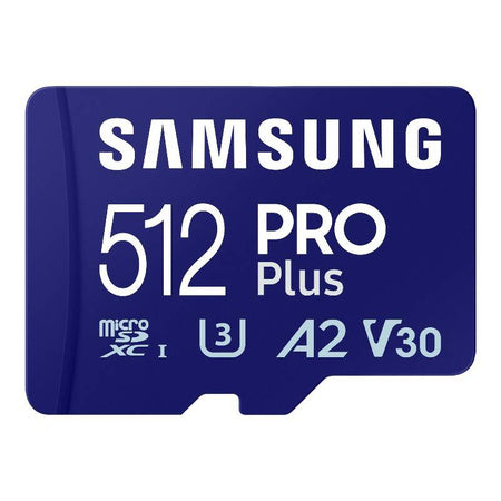 Memory card Samsung Pro PLUS microSDXC 512GB 180/130 MB/s UHS-I U3 (MB-MD512SA/EU) - Memory cards<<<GSM