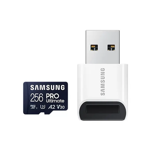 Memory card Samsung PRO Ultimate microSDXC UHS-I 256GB USB reader - Карти памет<<<Фото и видео