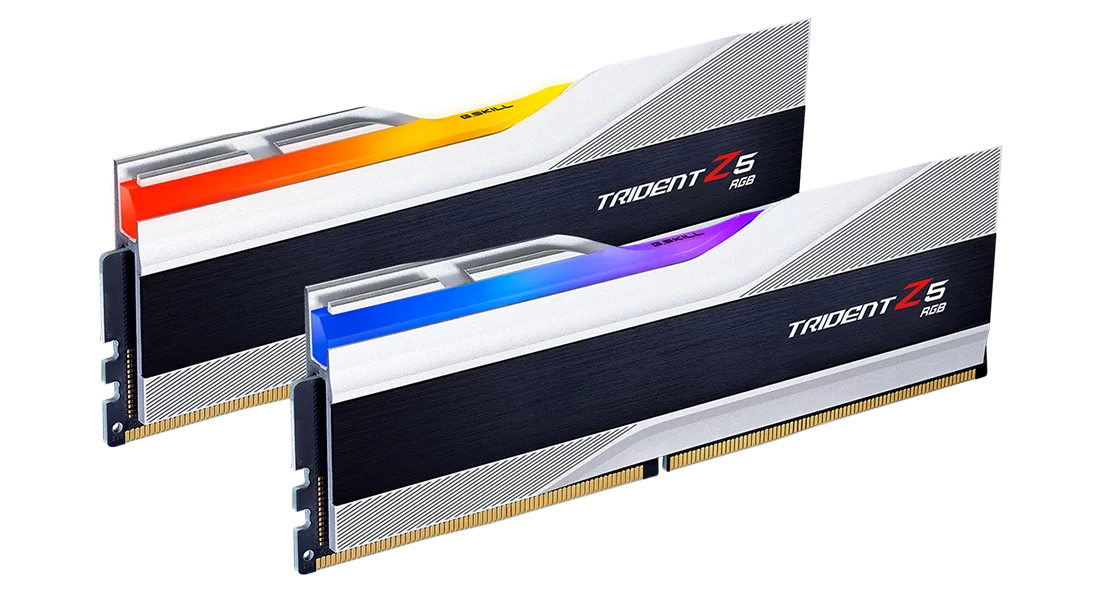 Memory G.SKILL Trident Z5 RGB White 64GB(2x32GB) DDR5 6400MHz F5-6400J3239G32GX2-TZ5RS - Памети<<<Компютърни