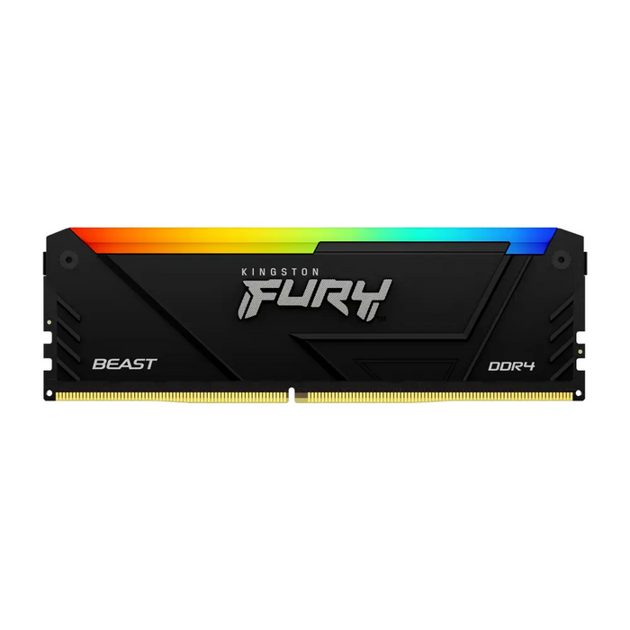 Memory Kingston FURY Beast Black RGB 32GB(2x16GB) DDR4 3200MHz CL16 - Памети за настолни