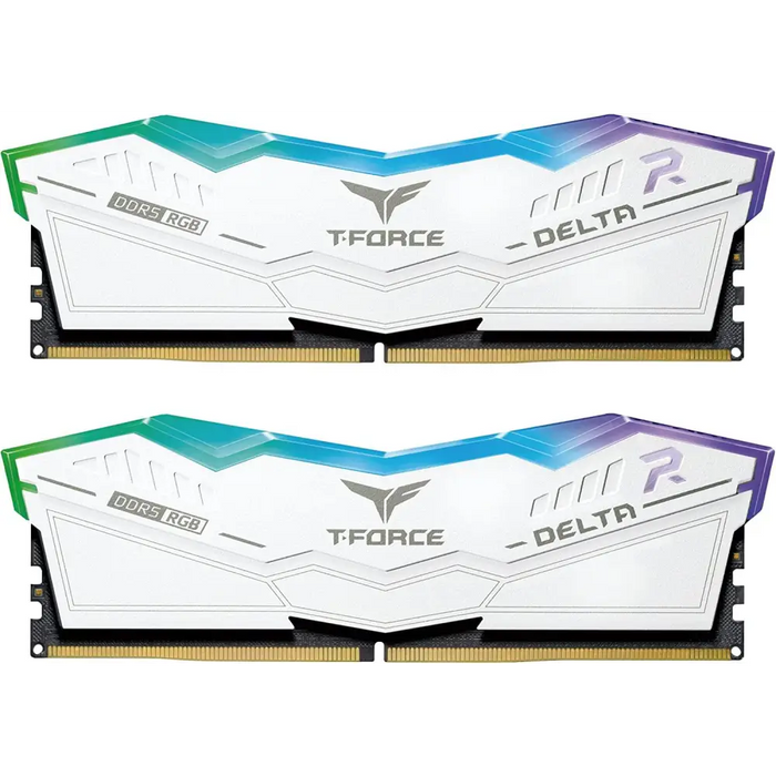 Memory Team Group T-Force Delta RGB White DDR5 32GB (2x16GB) 6000MHz CL38 - Памети<<<Компютърни