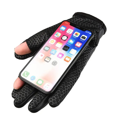 Men’s insulated anti-slip telephone gloves - black - Cycling gloves<<<HurtelXML