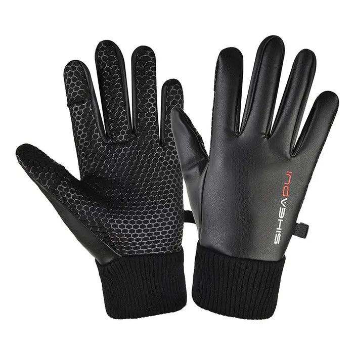 Men’s insulated anti-slip telephone gloves - black - Cycling gloves<<<HurtelXML