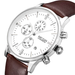 Men’s waterproof quartz watch with leather strap MEGIR 2011 - Men’s Watches