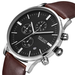 Men’s waterproof quartz watch with leather strap MEGIR 2011 - Men’s Watches