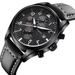 Men’s waterproof quartz watch with leather strap OCHSTIN GQ043B - Men’s Watches