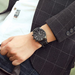 Men’s waterproof quartz watch with leather strap OCHSTIN GQ043B - Men’s Watches