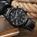 Men’s waterproof quartz watch with leather strap OCHSTIN GQ043B - Men’s Watches