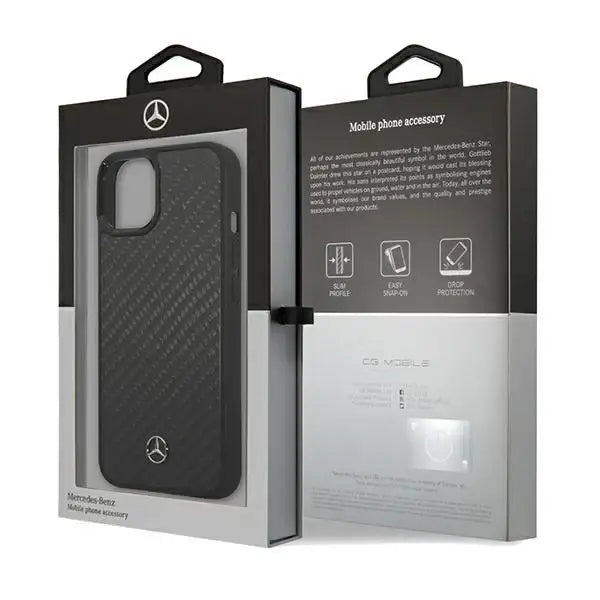 Mercedes Carbon Fiber Dynamic case for iPhone 15 - black - Cell phone cases and covers<<<HurtelXML