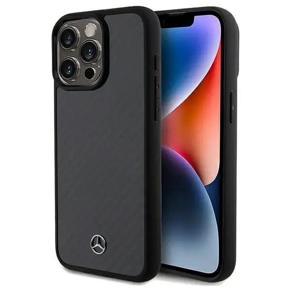 Mercedes Carbon Fiber Dynamic case for iPhone 15 Pro Max - black - Cell phone cases and covers<<<HurtelXML