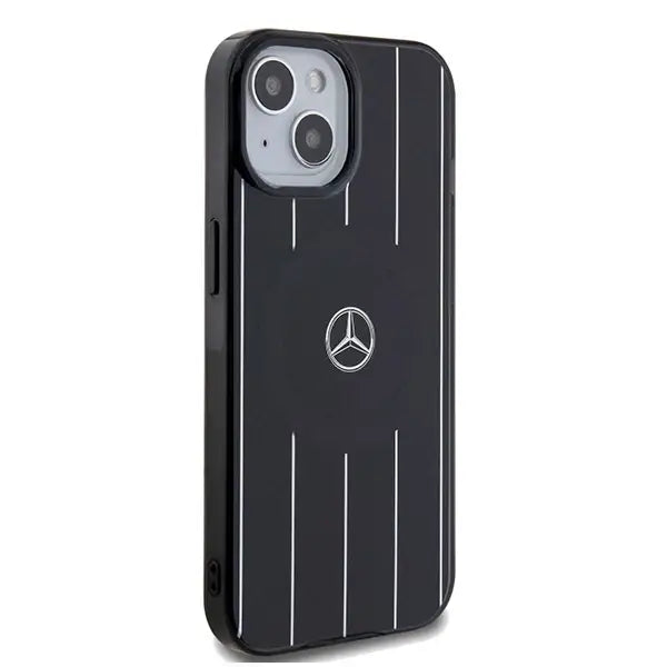 Mercedes Double Layer Crossed Lines MagSafe case for iPhone 15 - black - Cell phone cases and covers<<<HurtelXML