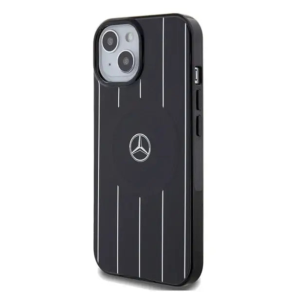 Mercedes Double Layer Crossed Lines MagSafe case for iPhone 15 - black - Cell phone cases and covers<<<HurtelXML