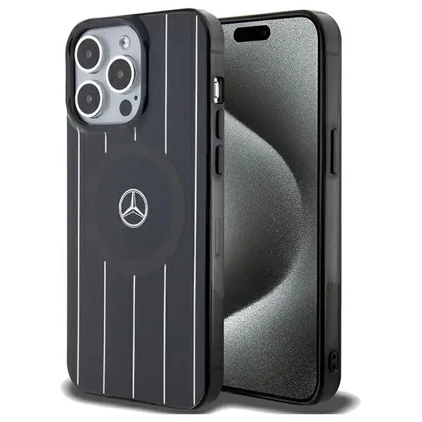 Mercedes Double Layer Crossed Lines MagSafe case for iPhone 15 Pro - black - Cell phone cases and covers<<<HurtelXML