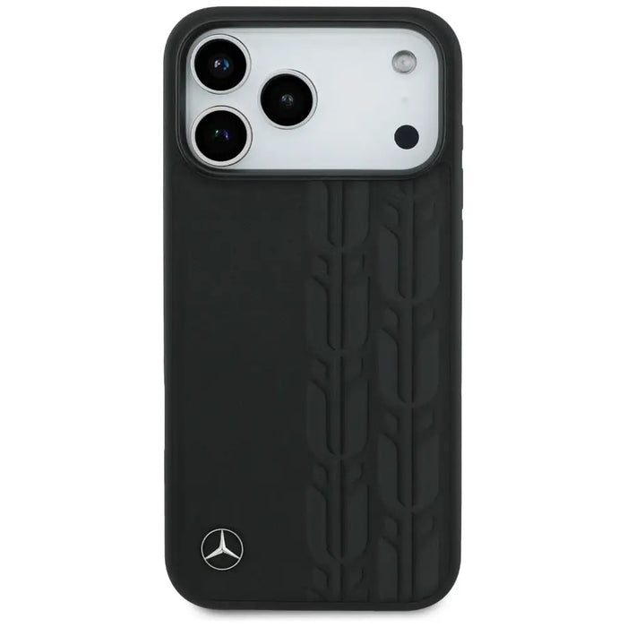 Mercedes Leather Laurel Leaves MagSafe Case for iPhone 17 Pro Max - Black - Cell phone cases and covers<<<HurtelXML
