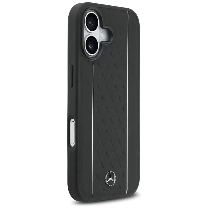 Mercedes Leather Star Pattern Stripes MagSafe case for iPhone 17 - black - Cell phone cases and covers<<<HurtelXML