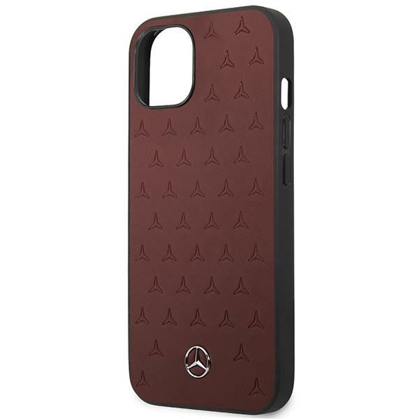 Mercedes Leather Stars Pattern Case for iPhone 13 mini - Red - Cell phone cases and covers<<<HurtelXML