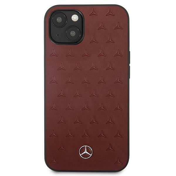 Mercedes Leather Stars Pattern Case for iPhone 13 mini - Red - Cell phone cases and covers<<<HurtelXML