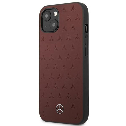 Mercedes Leather Stars Pattern Case for iPhone 13 mini - Red - Cell phone cases and covers<<<HurtelXML