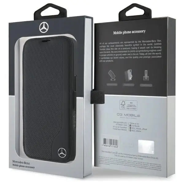 Mercedes Leather Wood Imitation iPhone 16 Pro Case - Black - Cell phone cases and covers<<<HurtelXML