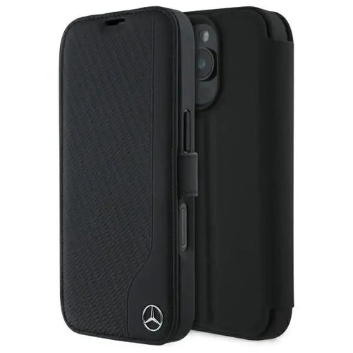Mercedes Leather Wood Imitation iPhone 16 Pro Max Case - Black - Cell phone cases and covers<<<HurtelXML