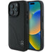 Mercedes MB Curved Stitches Leather iPhone 16 Pro Case - Black - Cell phone cases and covers<<<HurtelXML