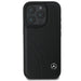 Mercedes MB Curved Stitches Leather iPhone 16 Pro Case - Black - Cell phone cases and covers<<<HurtelXML