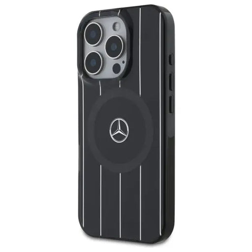 Mercedes MB Double Layer Crossed Lines MagSafe iPhone 16 Pro Case - Black - Cell phone cases and covers<<<HurtelXML