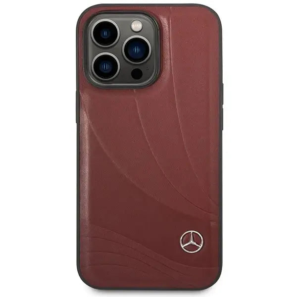 Mercedes MEHCP14L8ROLR iPhone 14 Pro 6.1’’ black/black hardcase Leather Wave Pattern - Cell phone cases