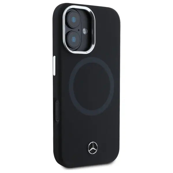 Mercedes MEHMP16S23SUTTK iPhone 16 6.1’’ black/black hardcase Silicone Tonal Logo MagSafe - Cell phone cases