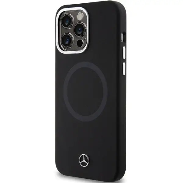 Mercedes Silicone Bicolor MagSafe case for iPhone 15 Pro - black - Cell phone cases and covers<<<HurtelXML
