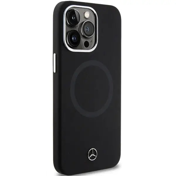 Mercedes Silicone Bicolor MagSafe case for iPhone 15 Pro - black - Cell phone cases and covers<<<HurtelXML