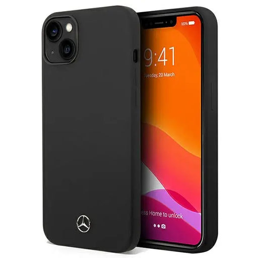 Mercedes Silicone Line case for iPhone 14 Plus - black - Cell phone cases and covers<<<HurtelXML