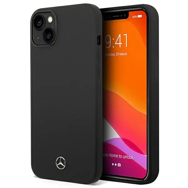 Mercedes Silicone Line MagSafe case for iPhone 14 - black - Cell phone cases and covers<<<HurtelXML