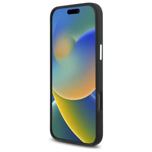 Mercedes Silicone Tonal Logo Wood Pattern MagSafe iPhone 16 Pro Max Case - Black - Cell phone cases