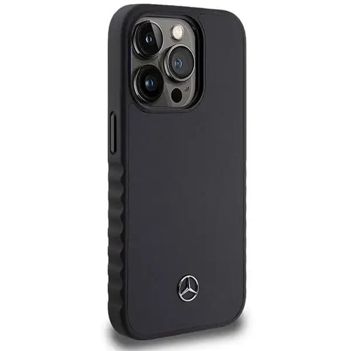 Mercedes Smooth Leather case for iPhone 15 Pro - black - Cell phone cases and covers<<<HurtelXML