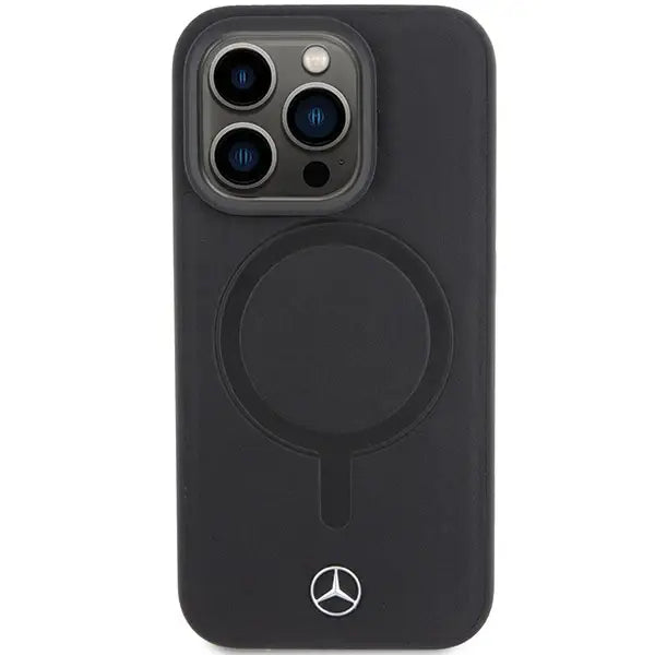 Mercedes Smooth Leather MagSafe case for iPhone 15 Pro Max - black - Cell phone cases and covers<<<HurtelXML