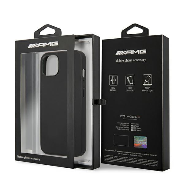 AMG AMHCP14SDOLBK iPhone 14 6.1 "black / black hardcase Leather Hot Stamped