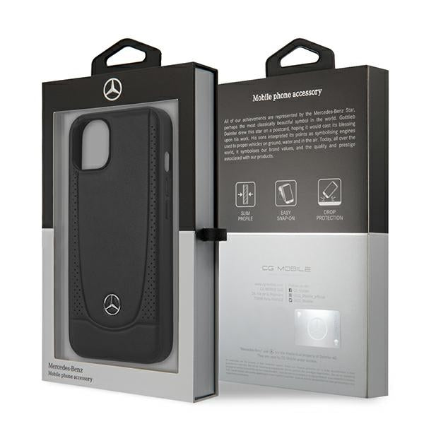 Mercedes MEHCP14MARMBK iPhone 14 Plus 6.7 "black / black hardcase Leather Urban