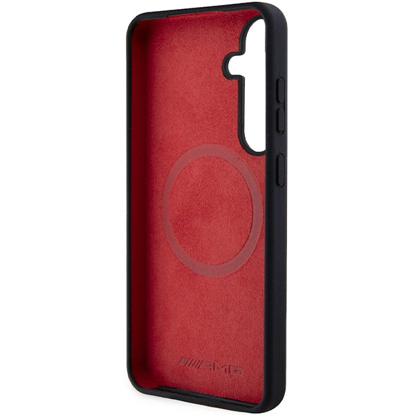 AMG Silicone Carbon Pattern MagSafe case for Samsung Galaxy S24+ - black