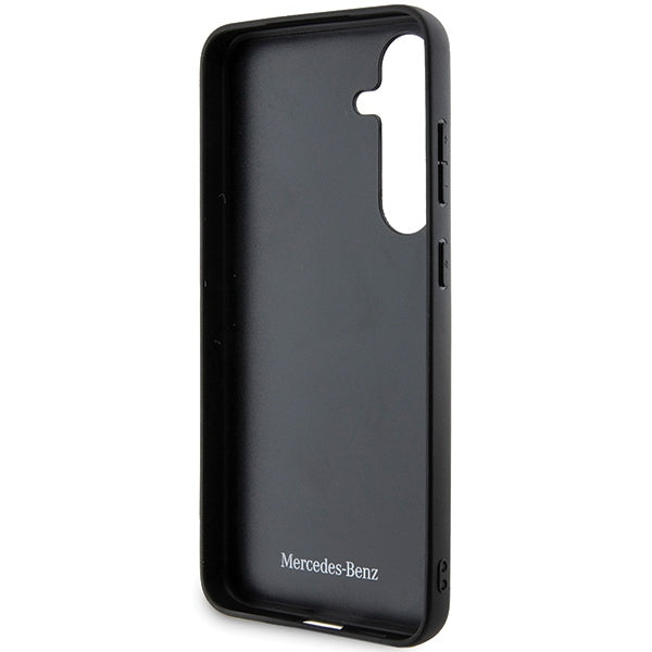 Mercedes Leather Curved Stitches case for Samsung Galaxy S24+ - black