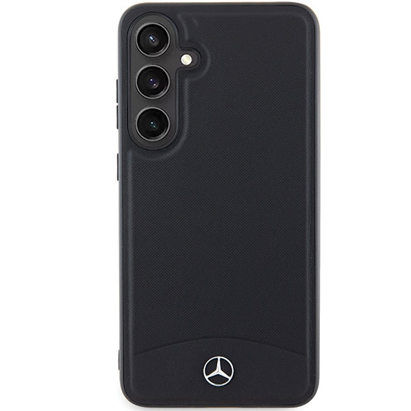 Mercedes Leather Textured &amp; Plain MagSafe case for Samsung Galaxy S24+ - black