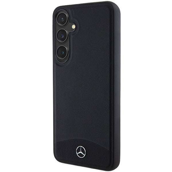 Mercedes Leather Textured &amp; Plain MagSafe case for Samsung Galaxy S24+ - black