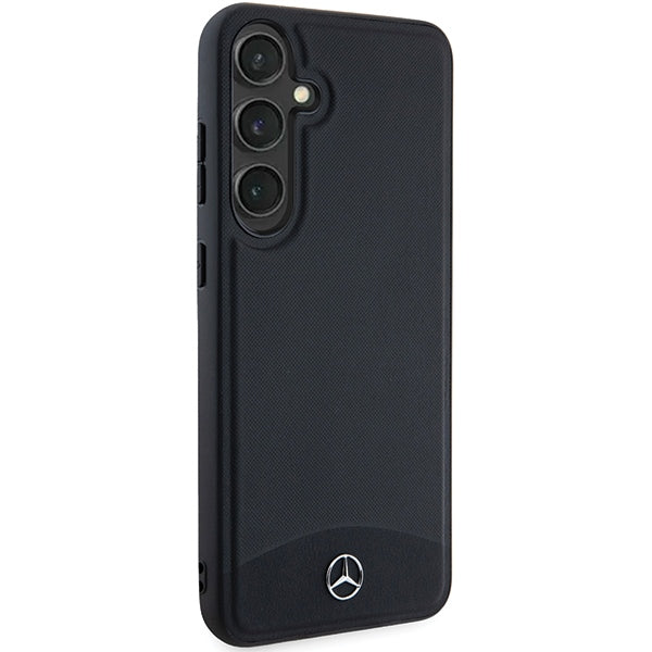 Mercedes Leather Textured &amp; Plain MagSafe case for Samsung Galaxy S24+ - black
