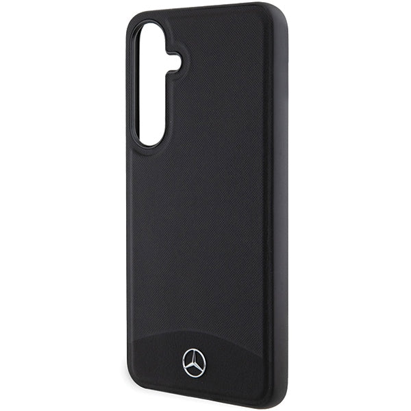 Mercedes Leather Textured &amp; Plain MagSafe case for Samsung Galaxy S24+ - black