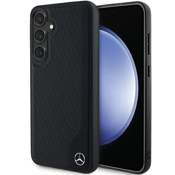 Mercedes Leather Debossed Line MagSafe case for Samsung Galaxy S24+ - black