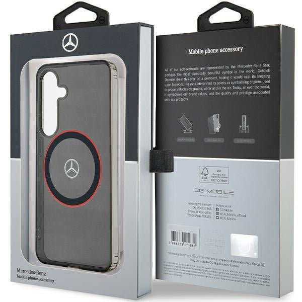 Mercedes Double Layer W Red MagSafe case for Samsung Galaxy S24 - black